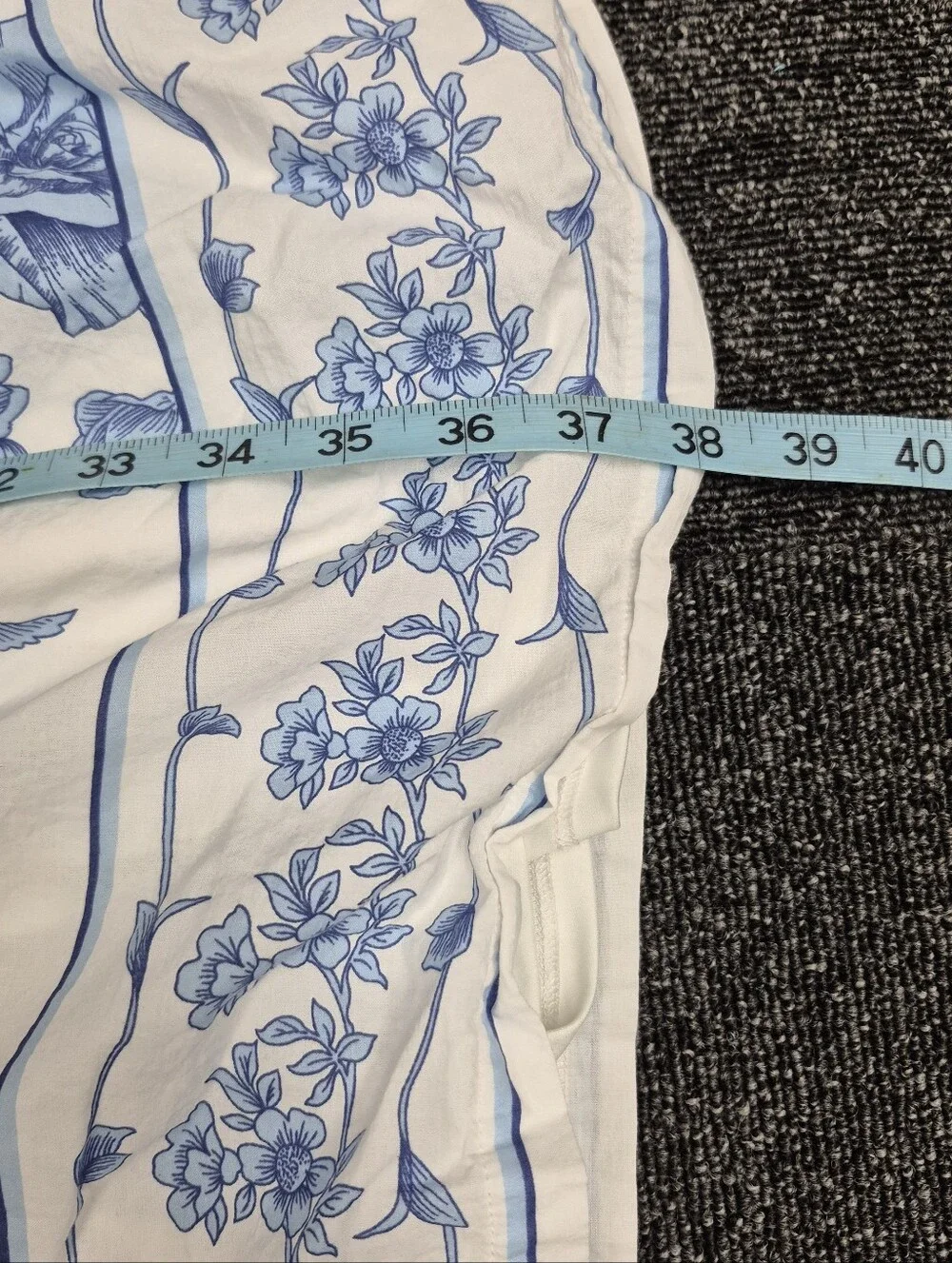 Trixxi Los Angeles Blue Floral Toile Cotton Midi Dress Medium - Picture 8 of 10